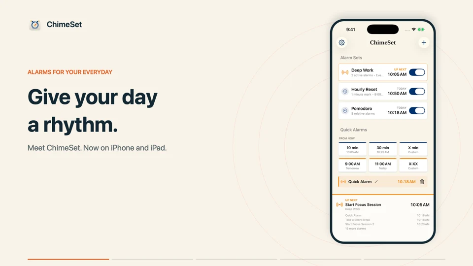 ChimeSet introduction: Give your day a rhythm.