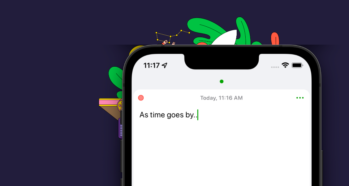 Window-like note design on iOS
