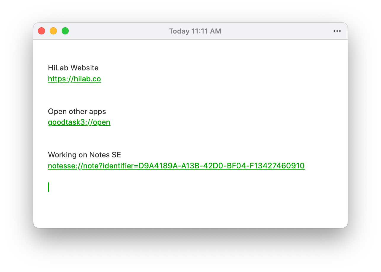 Links highlighted in Hi Sticky