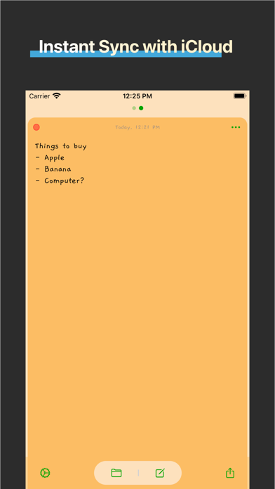 Hi Sticky note list on iPhone